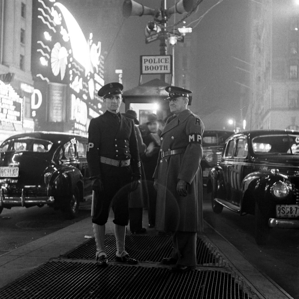 Partiers in New York City on New Year`s Eve, as 1941 turns to 1942.