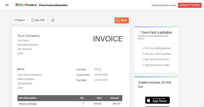 amazon invoice generator
