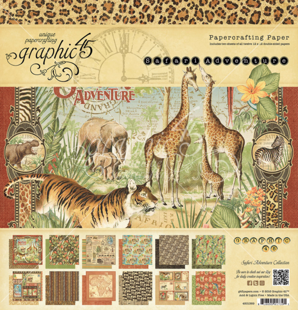 Safari Adventure 12x12 Paper Pad #graphic45
