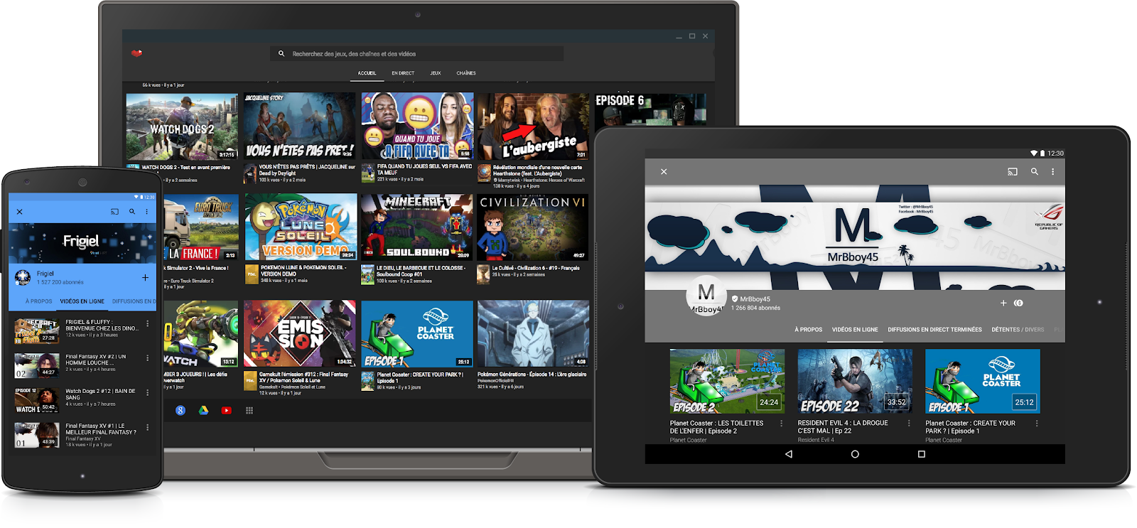 YouTube Gaming multi-plateforme