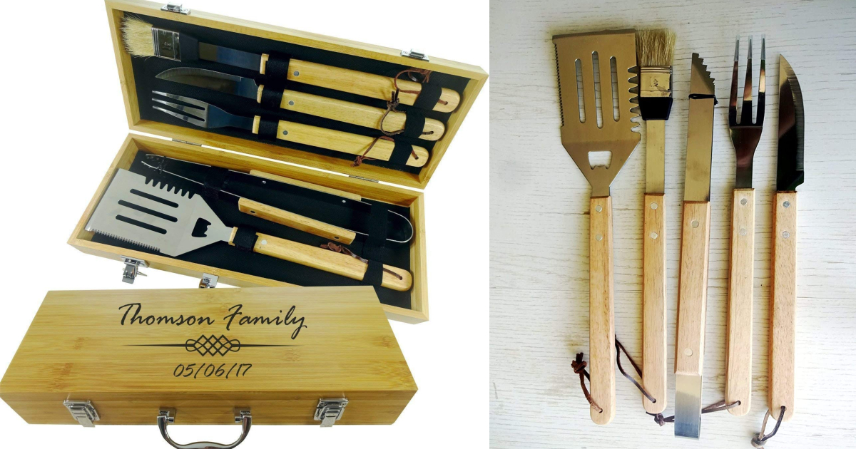 Personalized grilling tools set