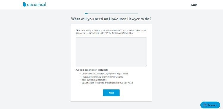 UpCounsel Bid Page