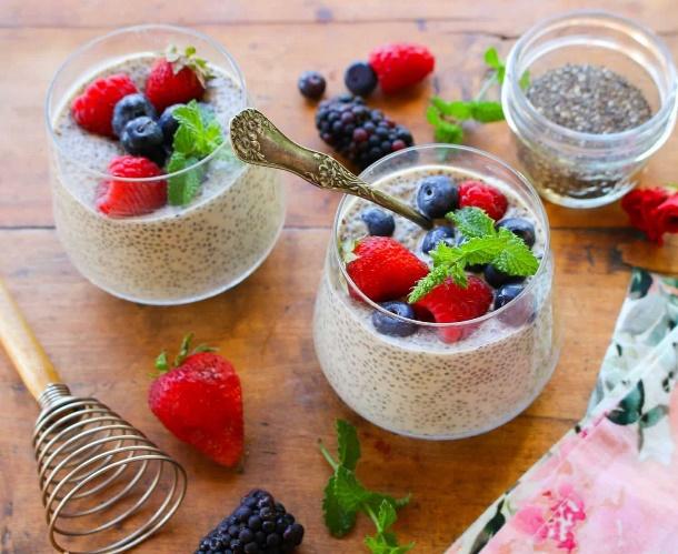 Chia Seed Pudding with Berries - Sharon Palmer, The Plant Powered Dietitian