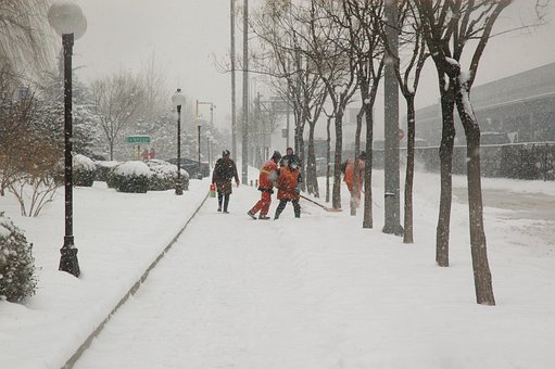 Snowfall, Snow, Shoveling, Walking