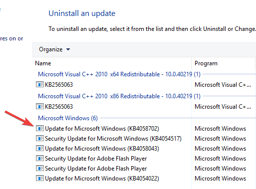 Шрифты отсутствуют после обновления Windows