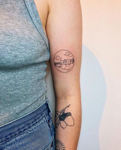 House Circular Tattoo 