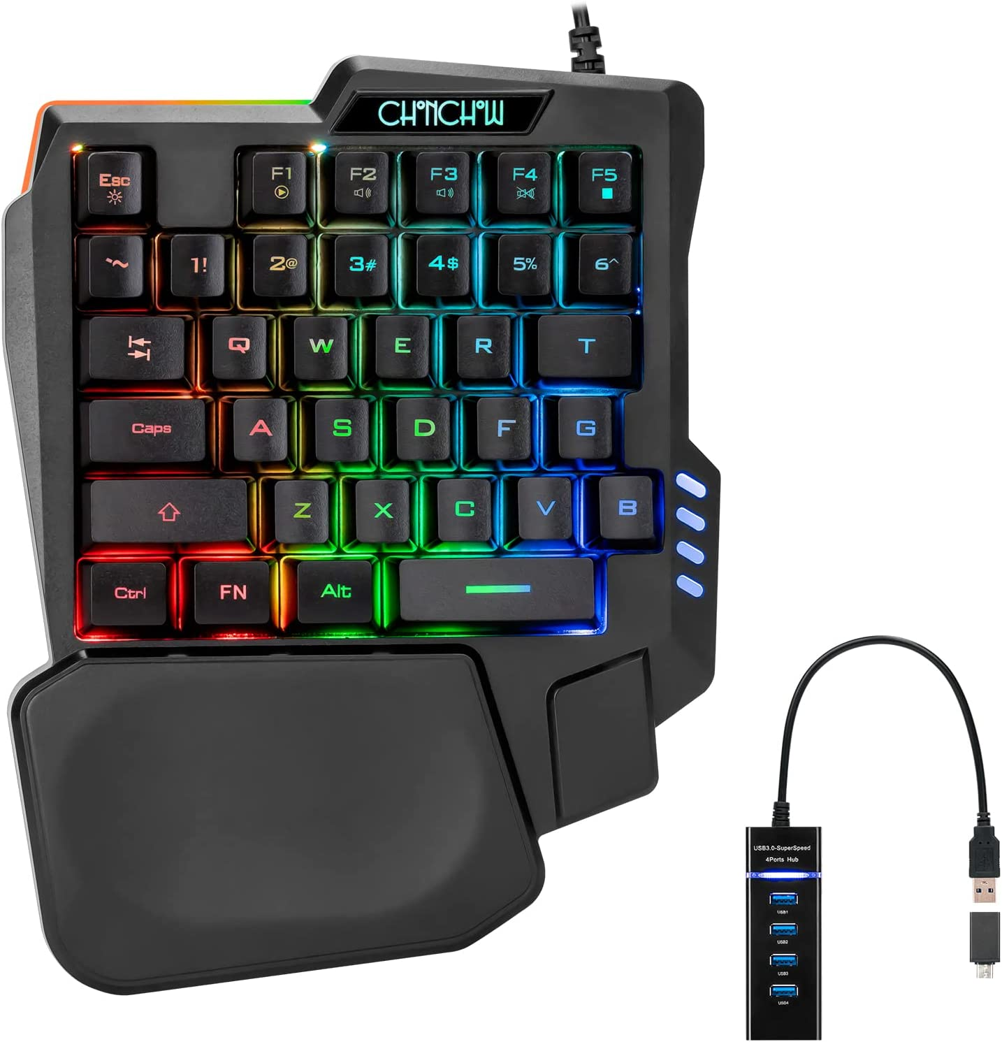A one-handed gaming keyboard is perfect for gamers that use only one hand.