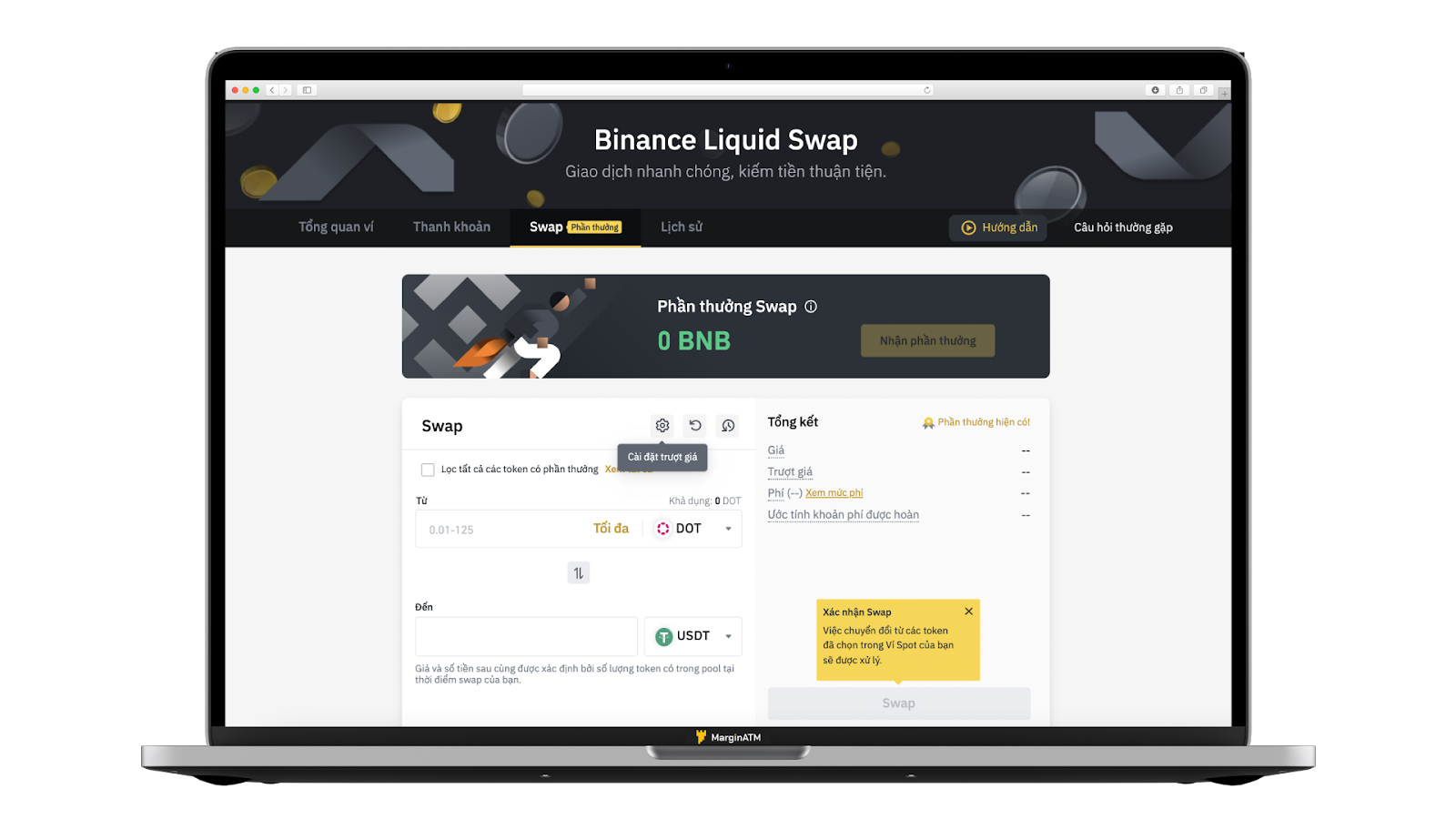 binance liquid swap