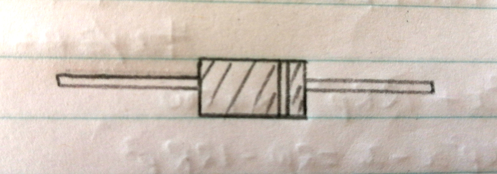 a mechanical drawing of the 1n4732a diode