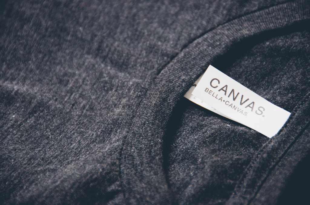  Bella+Canvas triblend t-shirt fabric close up