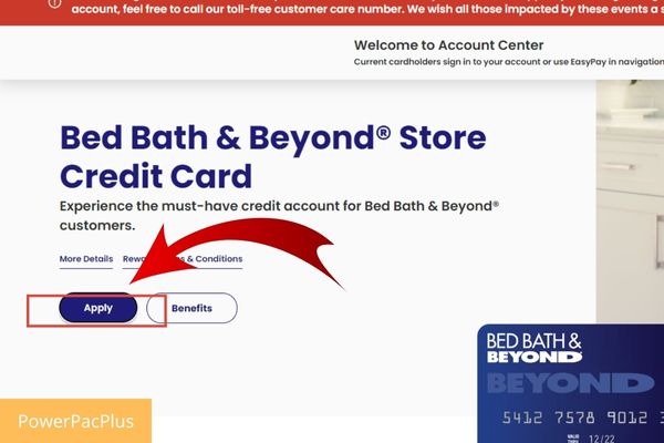 applying for a bed bath and beyond credit card account