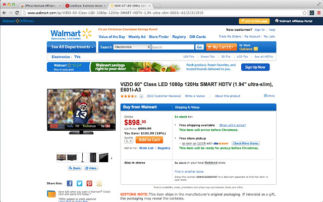 Official Walmart Affiliates Ad Generator screenshot