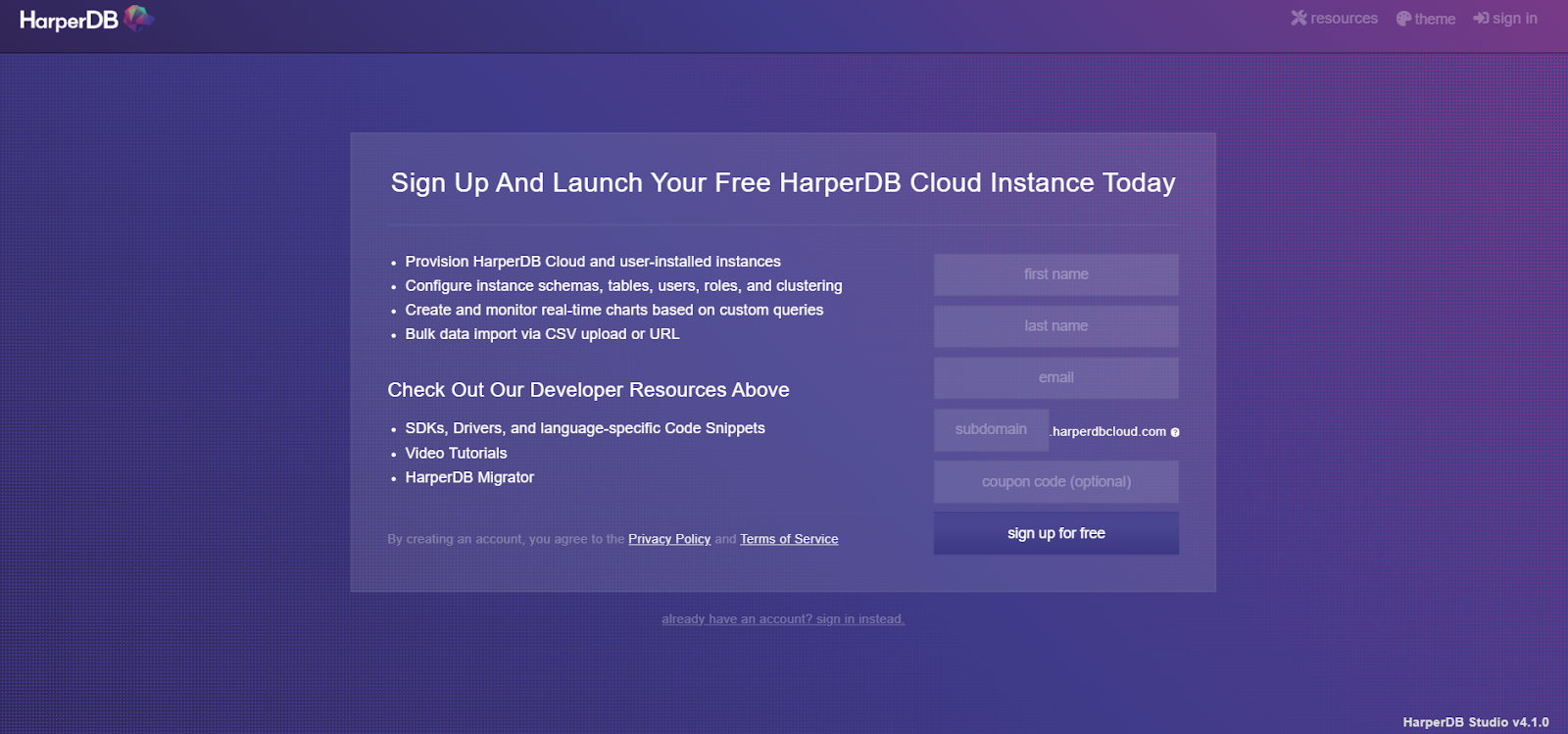 HarperDB-cloud