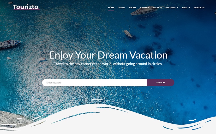 Tema WordPress Tourizto Travel Company Elementor