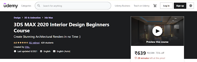 3DS MAX 2020 Interior Design Beginners Course by Udemy