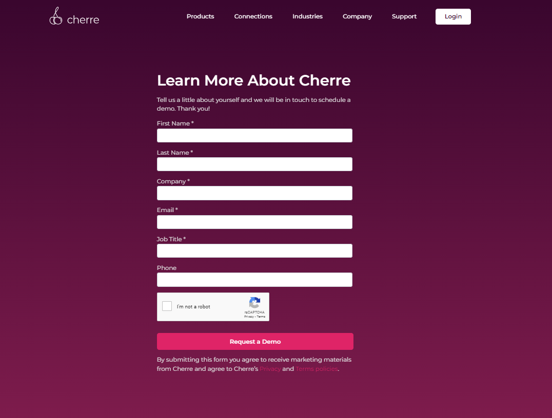 Cherre Pricing Details Page