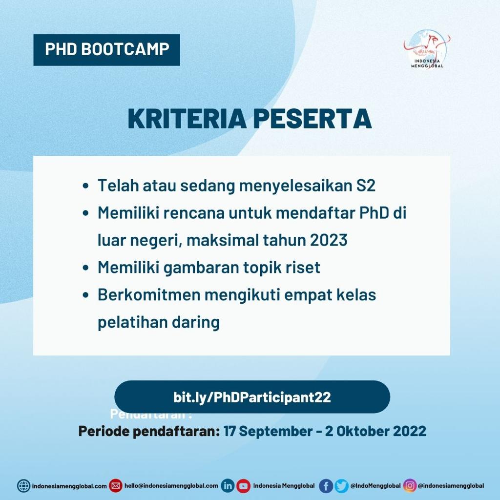 PhD Bootcamp Indonesia Mengglobal