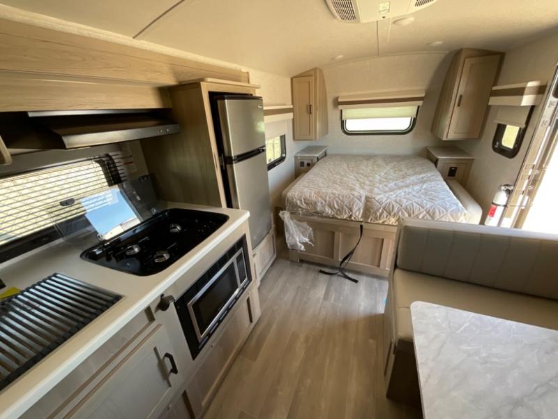 Interior of a lightweight RV.