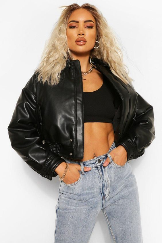 Women’s Guide: 6 Styles to Wear a Leather Bomber Jacket – Fashion Bomb ...