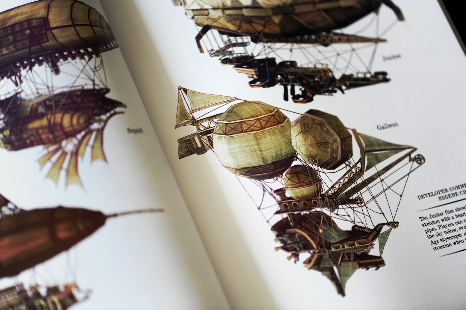 Inside pages of art book