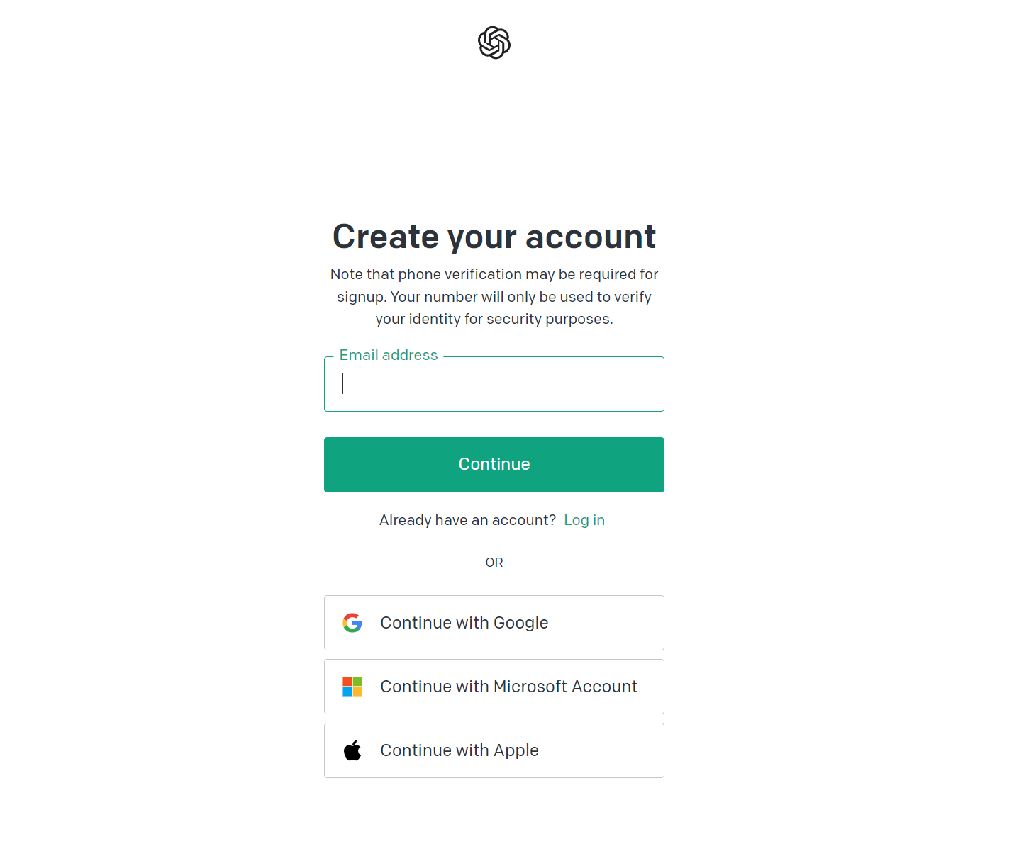 Create Account - ChatGPT