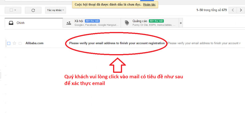 Xác minh tài khoản email