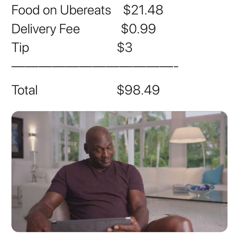 ubereats takeaway food expensive meme