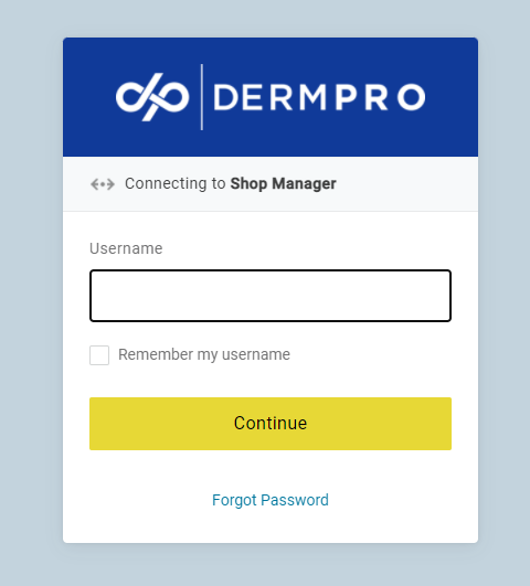 Shop Manager login