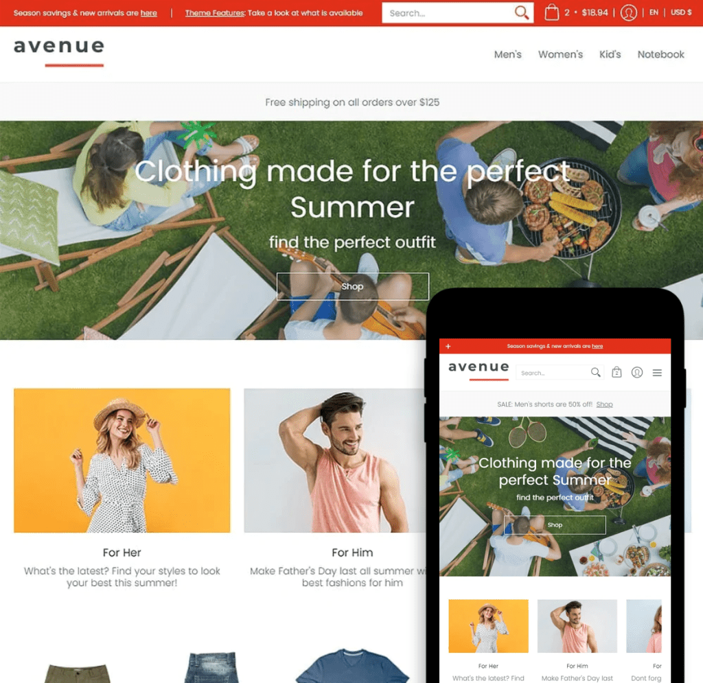 avenue best shopify theme