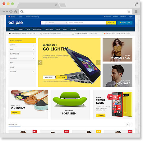 Digital products magento theme eclipse