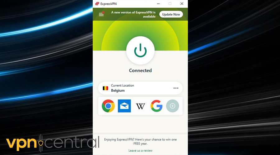 ExpressVPN connected