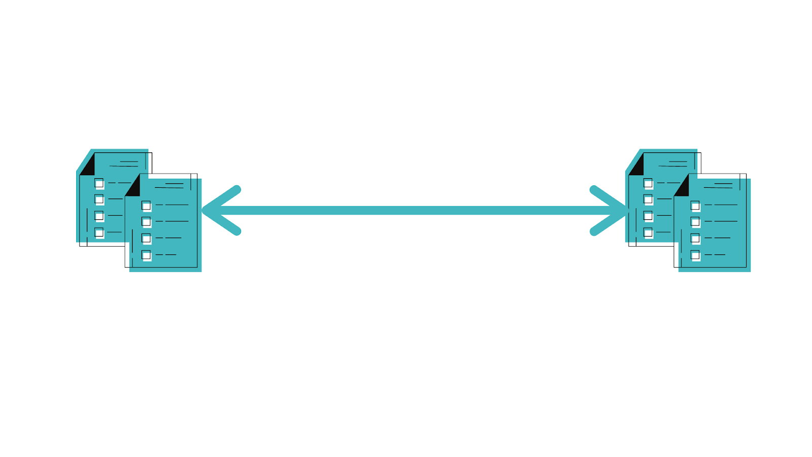 This image shows the point-to-point connection b/w two applications before ESB