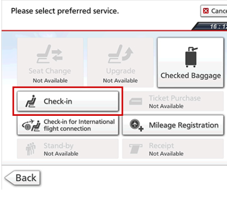 japan airlines kiosk check in steps