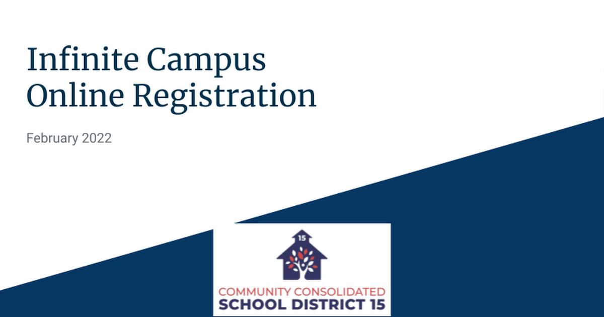 Infinite Campus Online Registration 2022-23