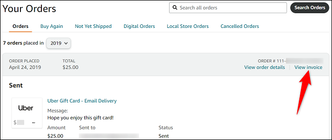 How To Get A Receipt From Amazon Website. Toturial image 3