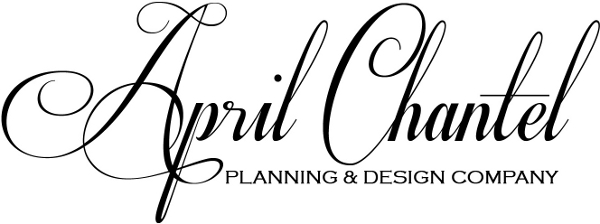Logotipo de la empresa de diseño y planificación de April Chantel
