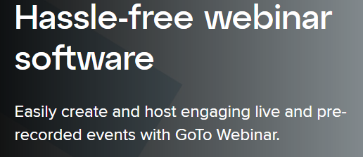 gotowebinar - hassle-free webinar software