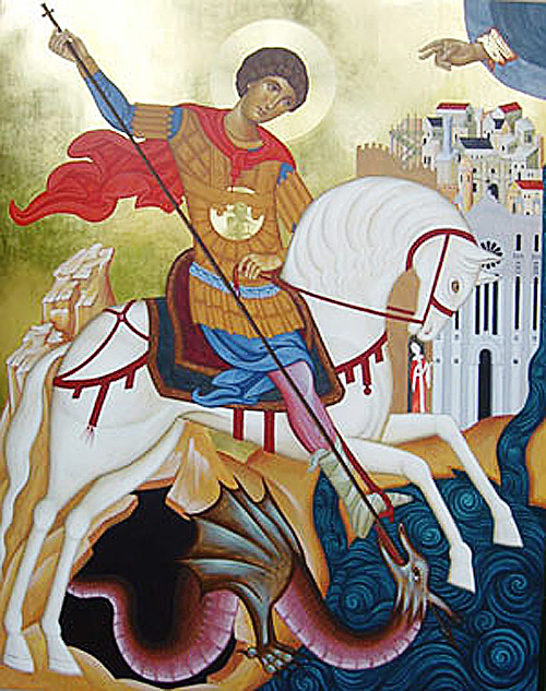 Sant Jordi matant el drac