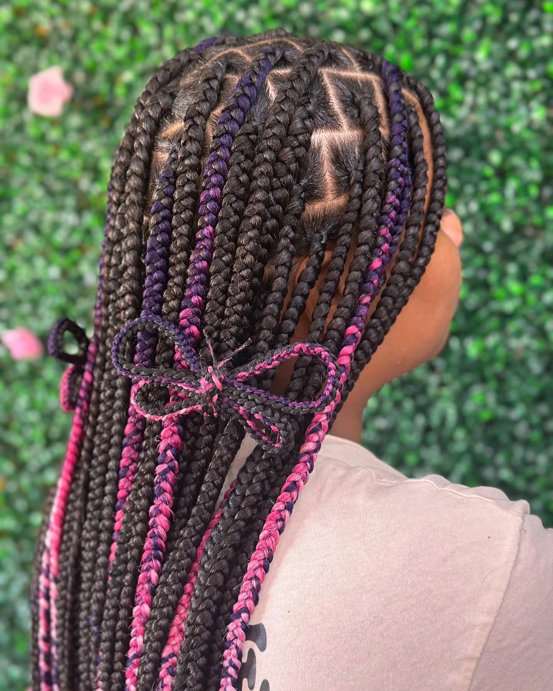 Butterfly Clip Colored Bohemian Knotless Braids