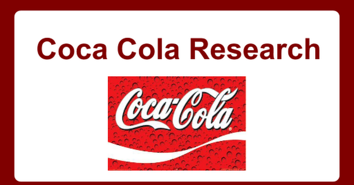 research paper about coca cola