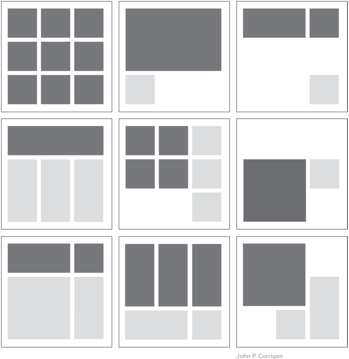 Use grids and layouts