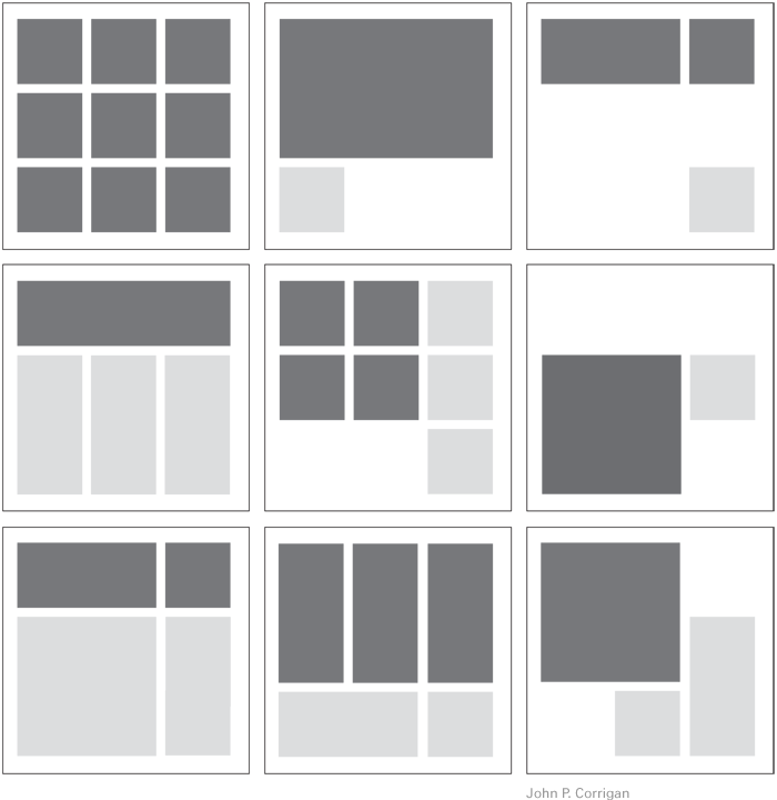 What is a grid layout design?