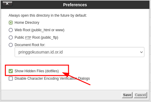 Membuat file .htaccess di cPanel