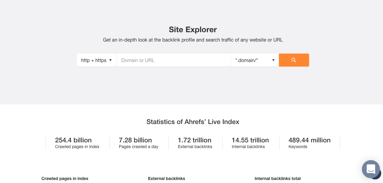 Ahrefs Site Explorer