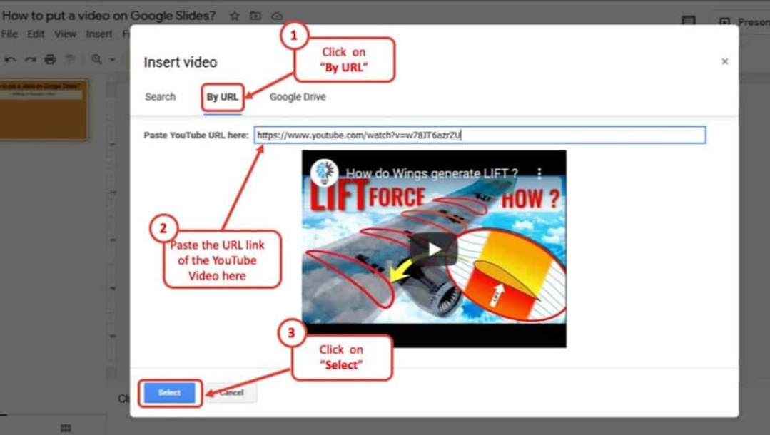 how to put a video on google slides