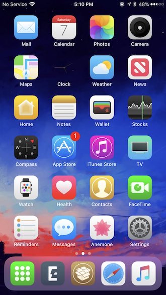 ACE X iOS 10 Jailbreak Theme