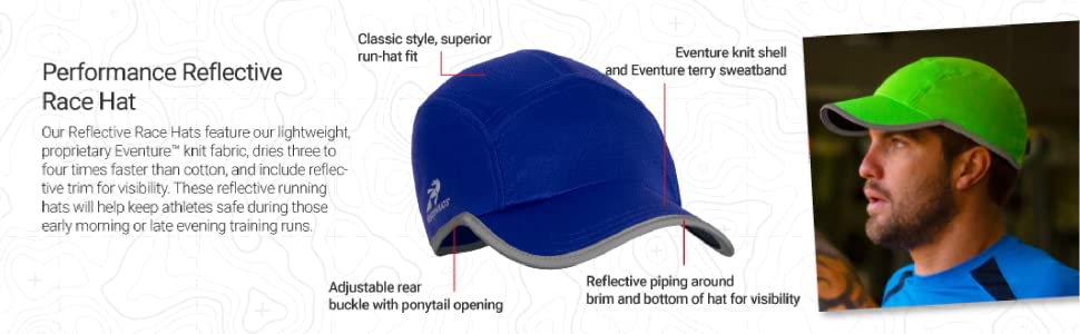 Headsweats, running hat, reflective hat, performance hat,