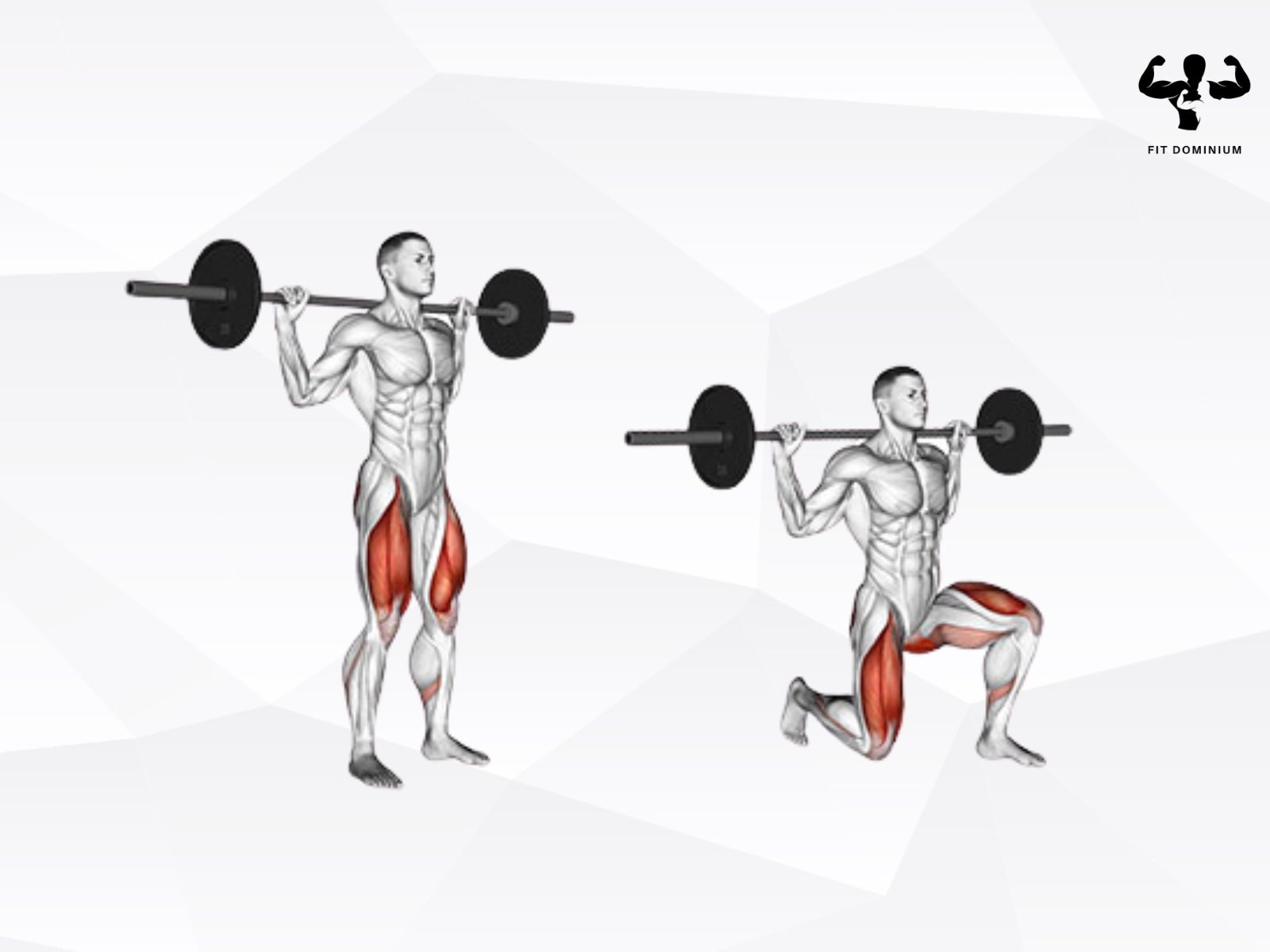how to do barbell lunge