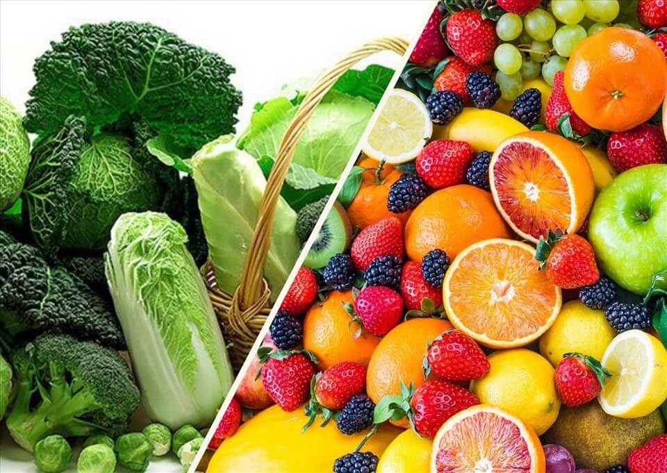 Bổ sung thêm rau xanh và trái cây vào khẩu phần ăn