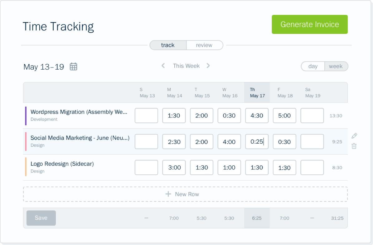 Integrated Time Tracking